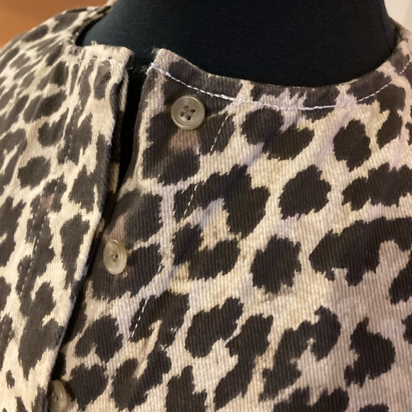 H&M Brown Leopard Twill Tunic Shirt - Picture 3 of 6